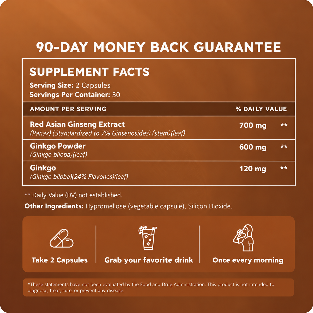 Ginseng + Ginkgo Biloba Capsules