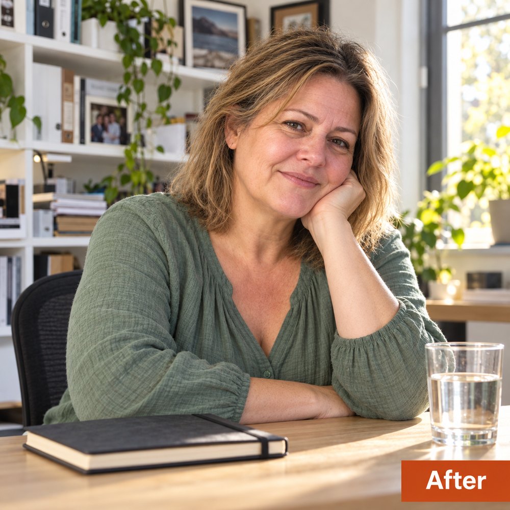 before / after (right)