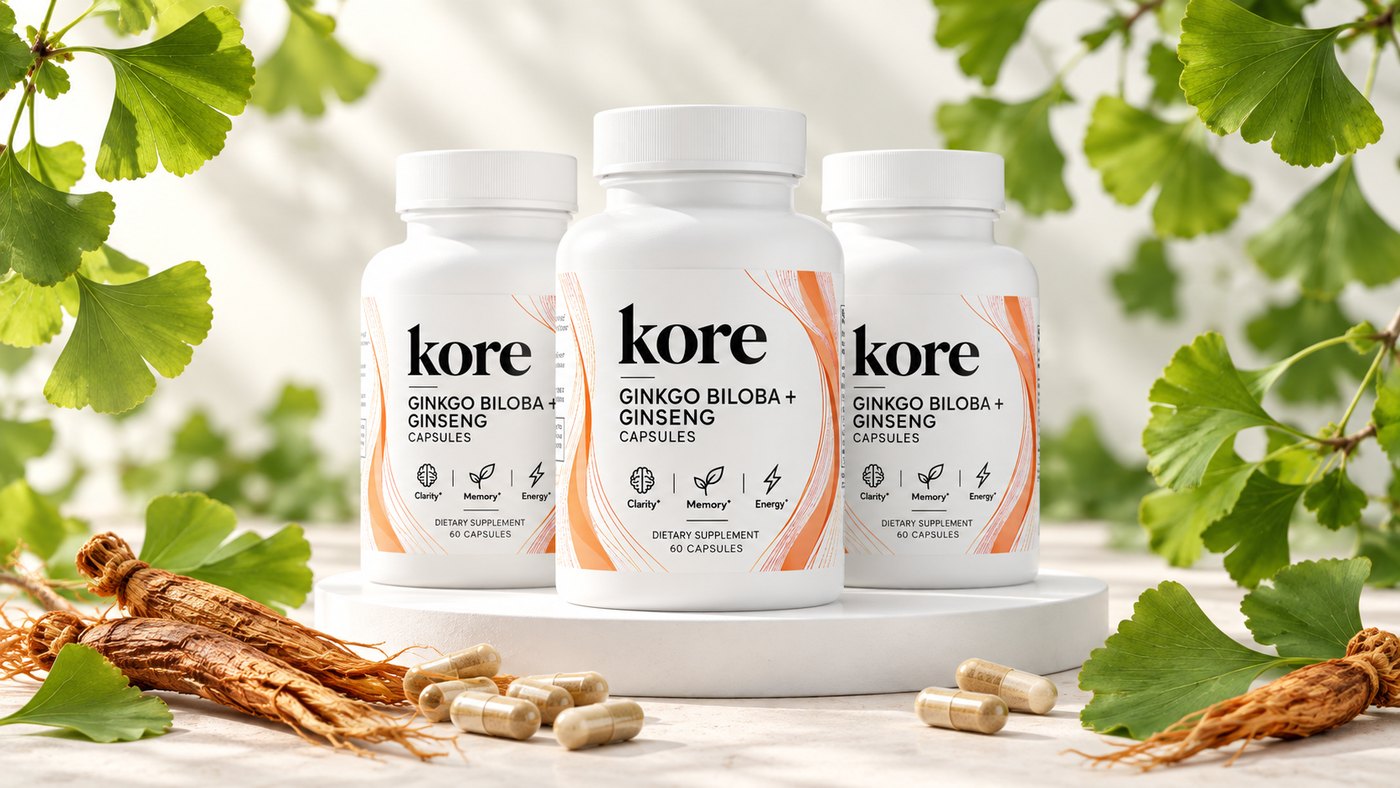 product: bottles with ginkgo leaves